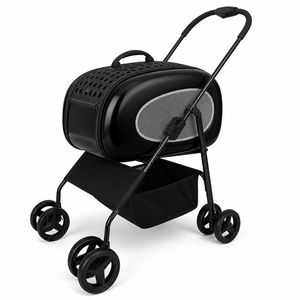 Transportín Plegable con Ruedas para Mascotas, Carcasa Rígida, Bolsa de Transporte Transpirable de ABS para Perros y Gatos Pequeños - Product Image 1