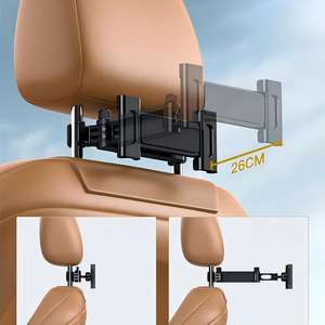 Support de téléphone pour siège arrière de voiture, support de divertissement pliable et rotatif pour appuie-tête arrière de voiture, support de tablette pour voiture - Product Image 5