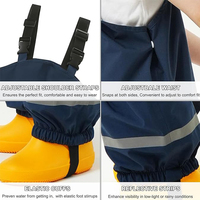 Kinder-Regenhose, Einteiler, Wasserdicht, Atmungsaktiv, für Kindergarten und Outdoor-Wanderungen