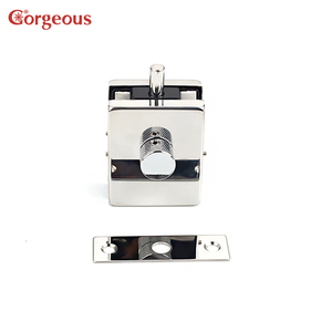 Cerradura metálica <span class=keywords><strong>sin</strong></span> <span class=keywords><strong>llave</strong></span> <span class=keywords><strong>para</strong></span> puerta de vidrio, plegable, <span class=keywords><strong>para</strong></span> suelo, <span class=keywords><strong>sin</strong></span> marco, <span class=keywords><strong>para</strong></span> puerta pivotante de vidrio, con barandilla de seguridad, fácil de instalar (DIY) - Product Image 3