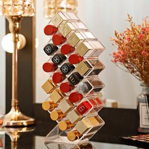 דגי צורת ברור אקריליק שפתון ארגונית אחסון מגדל איפור Stand עבור 28 ליפ מקלות איפור קוסמטי תצוגה - Product Image 3