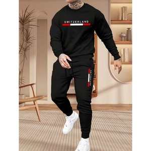 USA Factory Made Tracksuit <b>Men</b> Fashion Hoodies <b>Men</b> Custom Logo Sets Sweatshirt Sweatpants Fleece Hooded <b>Pullover</b> 2 Pieces Set - Product Image 2