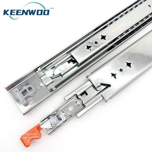 Glissière d'armoire de 53 <span class=keywords><strong>mm</strong></span> de large avec verrouillage à main, fonction d'entrée/sortie de verrouillage de rail de tiroir à usage intensif de <span class=keywords><strong>400</strong></span> <span class=keywords><strong>mm</strong></span> en stock - Product Image 2