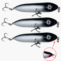 Leurre de pêche flottant type crayon, 5 couleurs, 10 cm, 12,5 g, action Z-Walk, leurre dur artificiel pour achigan, brochet, poissons d'eau salée et de rivière