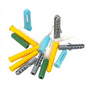 100 pièces/sac, tube d'expansion en plastique, bouchon en caoutchouc, chevilles murales, chevilles murales à nervures M6 M8 M10, <span class=keywords><strong>vis</strong></span> autotaraudeuses - Product Image 4