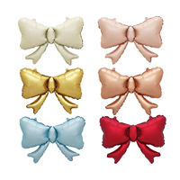 Coloré Mini Mat Arc Noeud Ballon Noir Rose Brillant Feuille Ballon pour Anniversaire Mariage Saint Valentin Fête Décoration