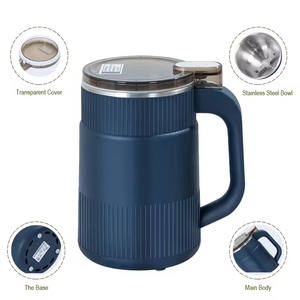 Moulin Électrique en Acier Inoxydable, <span class=keywords><strong>Mixeur</strong></span> Rechargeable, Presse à Café Électrique, Double Usage pour Préparer la Poudre de Grains de Café - Product Image 6