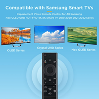 Vente chaude Télécommande vocale universelle de haute qualité BN59-01385A BN59-01385B pour téléviseur intelligent Samsung Pile AAA Portée de 10 m