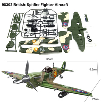 Kits de modèles d'avions de chasse F4U personnalisés, jouets éducatifs en briques pour enfants, ensemble de blocs de construction