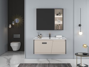 Nouveau design moderne contreplaqué éclairage <span class=keywords><strong>baignoire</strong></span> intelligent miroir armoire lavabo salle de bain coiffeuse lavabo - Product Image 2