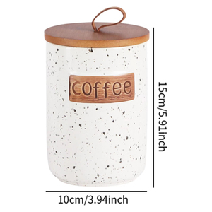 เหยือกเซรามิกทรงกระบอกขนาด800มล. สำหรับเก็บเมล็ดกาแฟใช้ในครัวกันความชื้นกันฝุ่นเกรดอาหาร - Product Image 6