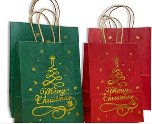 Bolsas de Papel para Regalos y Marcos de Fotos con Diseño Navideño de Árbol Rojo y Dorado, Impresión Digital, Estilo Nuevo - Product Image 2