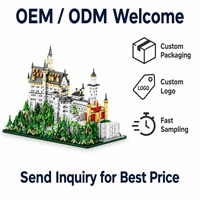 Château de Neuschwanstein Modèle 88188, Ensemble de blocs de construction, 800+ blocs, Jouet éducatif d'assemblage, Plastique ABS