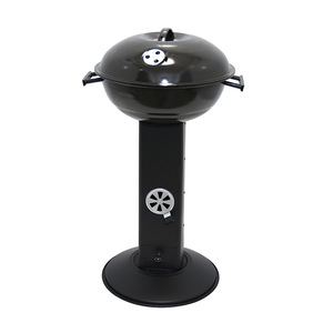 Outdoor Vertical Charcoal Grill Round Portable <b>Smokeless</b> Windproof Piezoelectric Ignition Patio <b>BBQ</b> Grill - Product Image 2