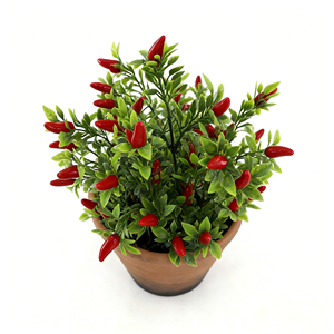 <span class=keywords><strong>Arbre</strong></span> artificiel de piment de haute qualité en pot en pulpe, plante végétale artificielle réaliste pour la décoration de bureau, de fenêtre et de cuisine - Product Image 5