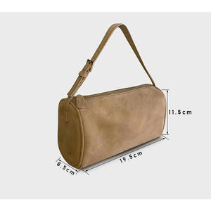 Sac à main en cuir véritable, sac à main en cuir suédé, sac à main à porter sous le bras, mini sac carré Boston, sac cosmétique, sac de transport - Product Image 6