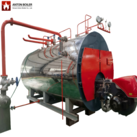 Chaudière à vapeur horizontale à circulation naturelle à tubes de fumée, au gaz naturel liquéfié (GNL), en acier inoxydable, 2000 kg, pour hôtels