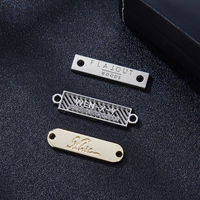 Étiquettes métalliques avec logo personnalisé Étiquettes faites à la main Paillettes et étiquettes de quincaillerie gravées Étiquettes anti-métal en cuir pour sac de golf pour vêtements