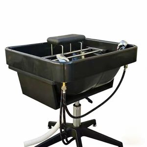 Soporte móvil para lavacabezas con función de ensamblaje, cubierta para camilla de masaje y belleza con asiento, soporte para lavacabezas que permite sentarse y doblarse sobre el lavacabezas - Product Image 3