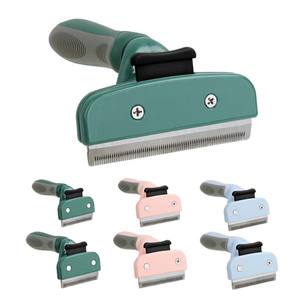 Outil de toilettage pour animaux de compagnie à nettoyage automatique avec logo personnalisé en gros d'usine, brosse lissante pour chat et chien, élimination des poils - Product Image 1