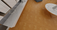 Carrelage en porcelaine moderne industriel 600x600mm, émaillé, pour restaurant, cuisine, sol mat rustique imitation parquet, salle de bain, salle à manger