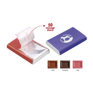 Cioco Message: Barretta di Cioccolato con 10 Messaggi Nascosti nelle Varietà Latte Fondente Ruby - Product Image 1