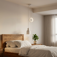 Lustre de chevet nordique pour chambre à coucher, luminaire moderne et minimaliste, idéal pour salles à manger, comptoirs de bar, petite lampe suspendue de luxe pour télévision