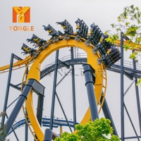 Grande montagnes russes familiales pour parc d'attractions, montagnes russes en acier palpitantes pour adultes/enfants
