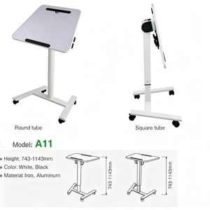 Best Price Space Saving MDF <strong>Top</strong> Height Adjustable <strong>Rolling</strong> <strong>Desk</strong> for Apartment Leisure Learning Office Use - Product Image 3