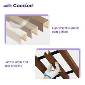 Thiết kế WPC Trần lưới nơi công cộng <span class=keywords><strong>PVC</strong></span> Thiết kế Trần <span class=keywords><strong>PVC</strong></span> Trần Bảng điều chỉnh - Product Image 6