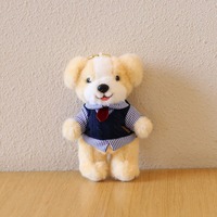 Porte-clés en peluche 3D personnalisé, dessin animé, pour clés de voiture, sacs d'école, cadeaux, mignon, drôle, chien en peluche avec vêtements