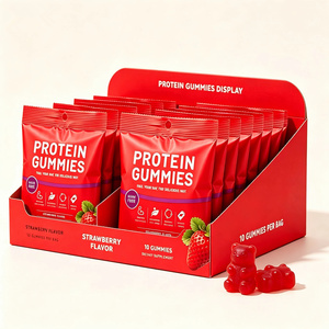 Gummies protéinés OEM 24g de protéines totales par sachet avec collagène et biotine, 6 paquets individuels pour la santé des cheveux, de la peau et des ongles - Product Image 2