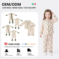 Ensemble de pyjama pour filles Puresun, pyjama en bambou pour enfants, pyjama boutonné, imprimé floral rétro, vêtements de nuit à manches longues, ensemble de pyjama boutique