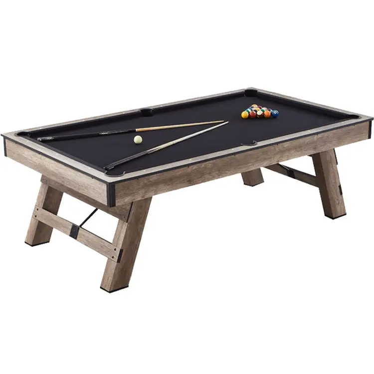 Best seller Rustic Wood 7ft 8ft 9ft American pool table mdf billiard table with black cloth