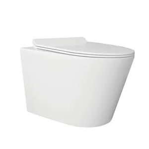 YATO populer keramik kamar mandi persegi panjang hemat air lantai dipasang Toilet mangkuk untuk kantor bangunan YA016