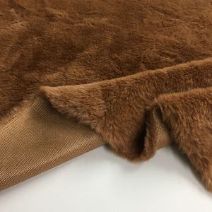 10 мм ворс, однотонная окрашенная плюшевая ткань, коричневая искусственная синтетическая искусственная плюшевая ткань из искусственного кроличьего меха - Product Image 5
