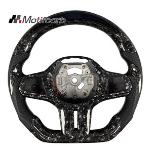 Volante Personalizado de Fibra de Carbono Forjado Plateado con LED para BMW Serie G G20 G21 G22 G05 G06 G29 G30 X3 X4 X5 M2 M3 M4 2017-2026 - Product Image 1