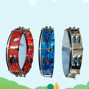 Pandereta de Plástico de Doble Fila de 10 Pulgadas, Instrumento Musical Orff con Jingles Ajustables para Actuaciones en Escenario y Acompañamiento - Product Image 2