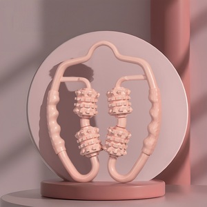 Rodillo de masaje rosa de PP con nodos de doble textura para el cuidado de la salud y alivio muscular - Product Image 5