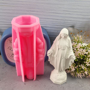 Moules de moulage en résine faits à la main pour bricolage Ins Style ornements décoratifs Notre Dame Mary Moule en silicone W0248 pour outils de gâteau - Product Image 3
