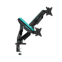 Soporte para Dos Monitores LDT114-KP03, Soporte de Escritorio Totalmente Ajustable, Soporte VESA, Brazo para 2 Monitores de Juego para Pantallas de Ordenador de 17 a 35 Pulgadas