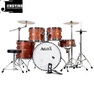 2024 Jingying Drum set di musica, prezzo all'ingrosso 6 strati acero + 3 strati di pioppo guscio adulti Drum kit - Product Image 1