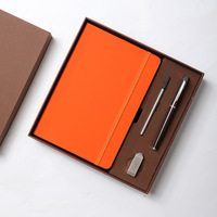 Ensemble de bloc-notes personnalisé de haute qualité avec logo et stylo en métal, clé USB, coffret cadeau pour employés d'entreprise pour les réunions