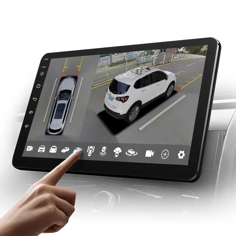 Hongrui 2 + 32G 9 ''hd 3D Android GPS Hệ thống định vị AHD xe máy ảnh Navigator cho Prado/audi/TOYOTA/HONDA Xe 360 máy ảnh