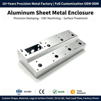 Fabrication métallique sur mesure ODM, découpe laser, pliage, boîtier électronique en aluminium brossé pour l'électronique