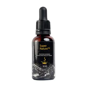 Gouttes de Shilajit séchées au soleil OEM Super Nature purifiées Soutien de la fonction cérébrale Gouttes de Shilajit de qualité or Complément nutritionnel