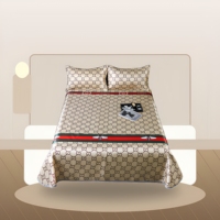 Ensemble de draps en microfibre brossée tissée unie sur mesure OEM 200TC, 6 pièces avec taies d'oreiller, doux, respirant, pour hôtel et appartement