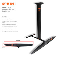 Nouveau design GY1051 hydroptère carbone aile avant feuille conseil unisexe océan eaux Efoil surf aile hydroptère planche de surf électrique