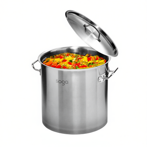 Pentola Soga 25L in acciaio inox 18/10 di grande capacità con coperchio per zuppe e brodo - Product Image 1