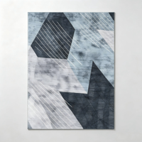 Tapis de salon rectangulaire en fibre de polyester tissée, style abstrait moderne, très vendu pour la maison